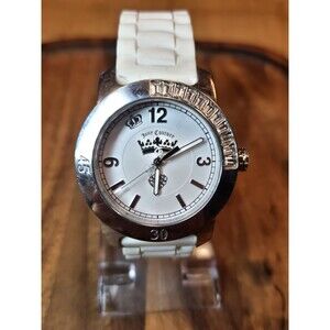 JUICY COUTURE Ladies' White 38mm Watch w/ New Battery. Silicone Band